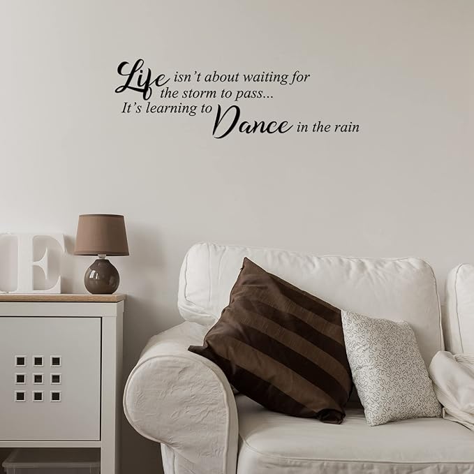 Zonon 5 Sheets Inspirational Quotes Wall Decals Peel and Stick Vinyl Quotes Stickers Motivational Positive Wall Sayings Stickers for Living Room Bathroom Xmas Bedroom Office Family Decor