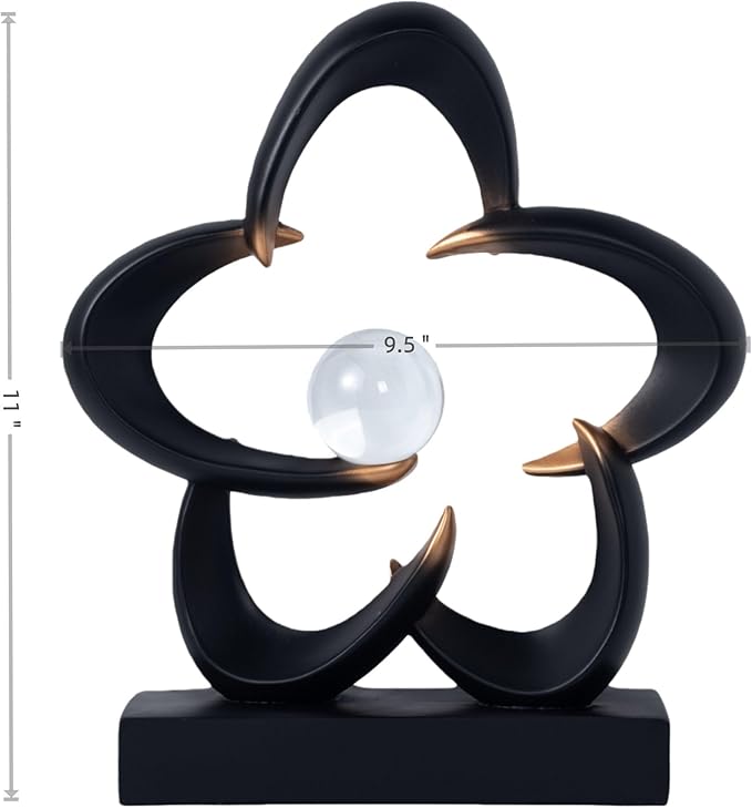 Abstract Sculpture Art Home Decor Accents Modern Decorative Objects for Living Room Shelf Coffee Table TV Stand Cabinet Office Decor Accents (Black A)