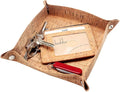 boshiho Valet Tray for Men, Natural Cork Jewelry Catchall Key Phone Coin Box Change Caddy Bedside Storage Box (Cork)
