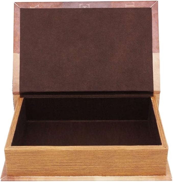 PACOLO Decorative Book Boxes, Faux Wood with Magnetic cover Storage for Hidden Jewelry, Money, and Cash (Love)