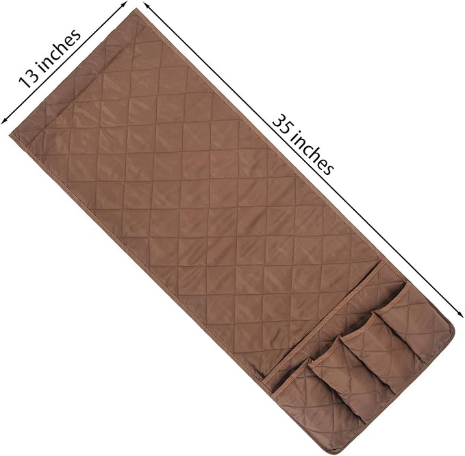MDSTOP 5 Pockets Remote Control Holder, Magazine Rack, Space Saver Organizer, Draped Over Sofa, Couch, Recliner Armrest