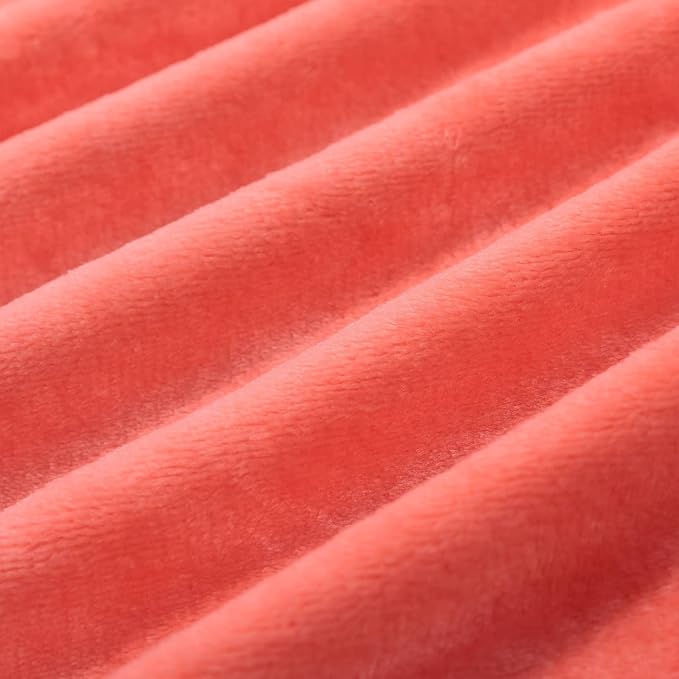 NANPIPER Fleece Blankets, Super Soft Flannel Queen Size Blanket for Bed, Luxury Cozy Microfiber Plush Fuzzy Blanket,Living Coral