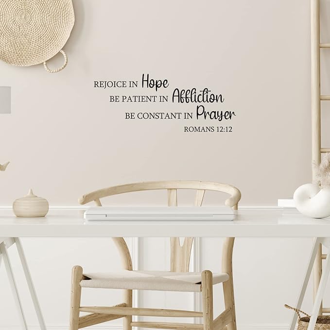 BBTO Bible Verse Wall Stickers Inspirational Quote Wall Decals Religious Motivational Scripture Sticker Peel and Stick for Bedroom Living Room Office Bathroom(We Walk by Faith, Not by Sight)