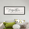 comurdyo And So Together They Built A Life They Loved Framed Wood Farmhouse Sign - 32'X12' Master Bedroom Above Bed Wall Art for Love Sign Decor (Black)