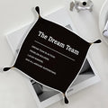 Employee Appreciation Gifts,Dream Team Gifts Valet Jewelry Tray for Coworkers Employees PU Leather Catchall Beside Caddy Nightstand Organizer Tray for Jewelry Rings Watches, 7.87x7.87in