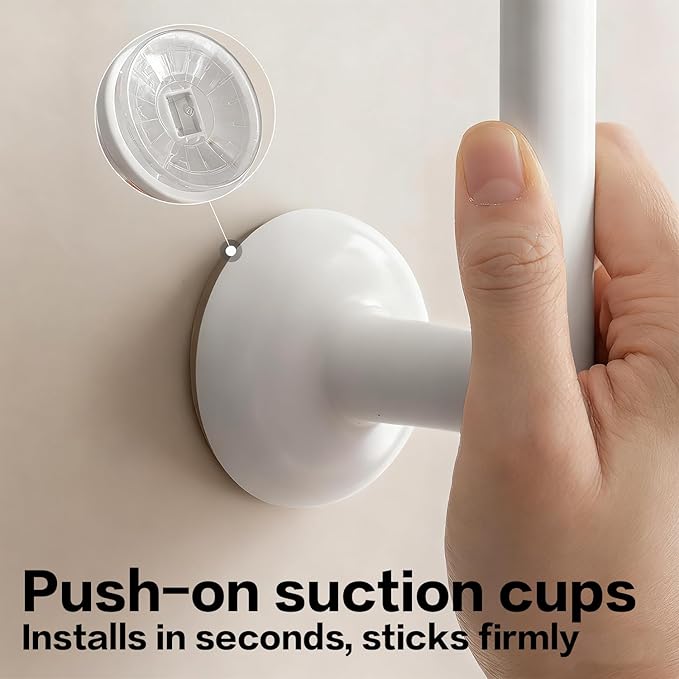 Suction Cup Headband Holder – Wall Mounted Hair Tie & Scrunchie Organizer for Bathroom Vanity, No-Drill Adhesive Hair Accessories Storage for Girls and Women, White-1PCS