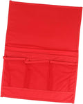 Hanging Bedside Storage Bag Organizer for Sofa Armrest Large Capacity Pouch for Phone Books and Chargers Practical Red Hanging Caddy for Home Dorm and Hospital Use