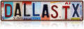 Vintage City Street Sign Dallas,TX Wall Decor Metal Tin Signs for Bar Home Bedroom Garage