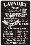 Funny Laundry Room Quote Metal Tin Sign Wall Decor, Laundry Prayer Grant Me the Serenity to Accept Laundry Room Sign for Home Decor Gifts