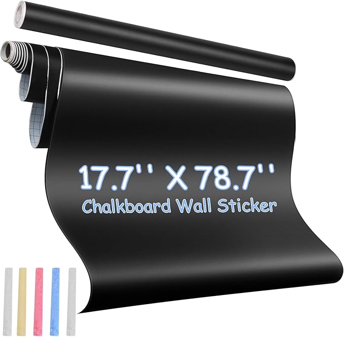 Chalkboard Wall Sticker Wall Decal Blackboard Wallpaper Large Chalkboard Contact Paper Roll KDG Self Adhesive DIY Reusable Erasable Stickers