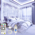 HXWEIYE 300LED Untangled Curtain Lights, 9.8x9.8Ft USB Fairy Twinkle String Lights with Remote and DIY Timer, 8 Modes Window Wall Hanging Light for Bedroom Dorm Backdrop Room Decor, White