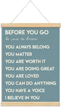 Mental Health Positive Affirmations Inspirational Wall Art Decor, Therapist Nurse Office Signs Wall Art Decor For Office Kids Teen Girls Room Bedroom Playroom Wall Decor Wood Posters Framed（blue）
