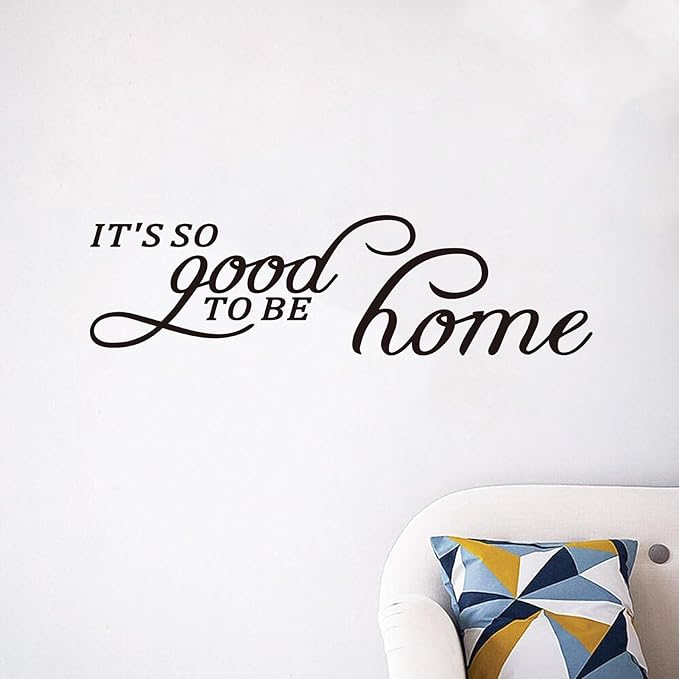 Motivational Home Wall Decals for Bedroom: Inspirational Family Quotes Vinyl Art Wall Stickers for Living Room Kitchen Apartment Bathroom - It's So Good to Be Home 45" X 12.6"