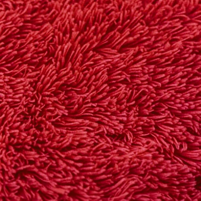 Plush Super Soft Blanket Bedding Sofa Cover Furry Fuzzy Fur Warm Throw Qulit Cozy Couch Blanket for Winter (51x63 Inches,Throw, Pure Red)