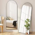 Mirror Full Length, Upgraded Body Wall Mirrors with Shatter-Proof Glass, Floor Standing, Hanging or Leaning, Tall Mirror with Stand Aluminum Alloy Frame for Bedroom Cloakroom