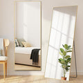 Mirror Full Length, Upgraded Body Wall Mirrors with Shatter-Proof Glass, Floor Standing, Hanging or Leaning, Tall Mirror with Stand Aluminum Alloy Frame for Bedroom Cloakroom