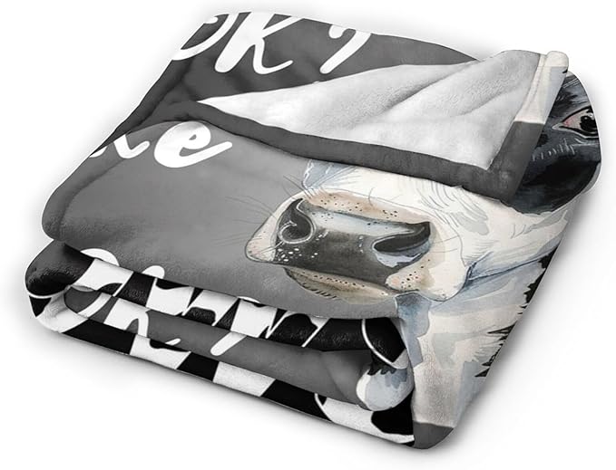 Cow Throw Blanket - Soft Plush Fleece Farm Animal Bedding Blankets- Cozy Cow Print Stuff Gifts for Women Girls Kids Adults 40"X50"