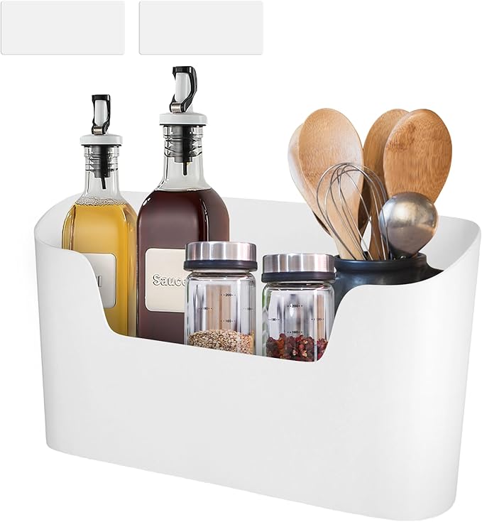 Under Sink Organizer & Wall Mount Storage Box, Multi-Use Cabinet Door Holder for Kitchen, Office, Bedside