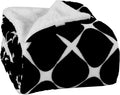 Elegant Comfort Luxury Ultra-Plush Velvet Touch Fleece Throw Soft, Warm, Cozy| Micromink Sherpa-Backing Reversible Blanket for Bed, Sofa and Couch, (50 x 60), Bloomingdale Black, Throw (50 x 60)