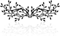 Meltset Metal Tree Leaf Wall Decor, Vine Olive Leaf Branch Wall Art, Black Metal Art, Wrought Iron Scroll Wall Decor, Decorative Wall Sculpture Above Bed, Living Room,Bathroom,Indoor Outdoor(L/Black)