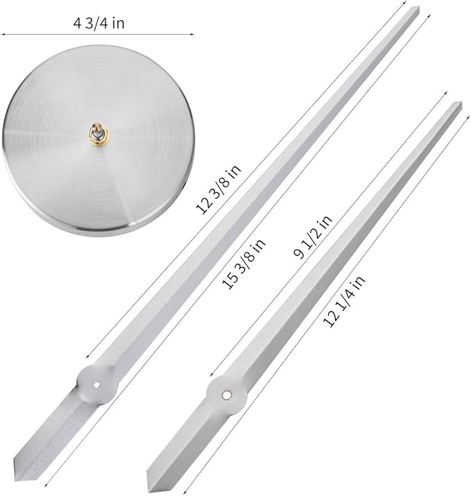 AILILIFE 3D DIY Wall Clock Decor Sticker Mirror Frameless Large DIY Wall Clock Kit for Home Living Room Bedroom Office Decoration (Sliver)