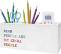 Kind People Are My Kinda People Pen Pencil Holder, Teacher Appreciation Gifts, Positive Affirmations Humorous Pencil Pen Holder Organizer for Teacher Office Desk Accessories