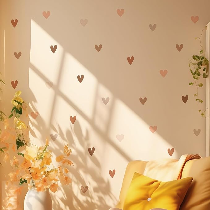 QUCHENG Boho Wall Stickers Girls Bedroom Removable Wall Decals Nursery Kids Room Decor Vinyl Murals DIY Cute Decorations 6 Sheets
