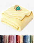 Ultra Soft Fleece Blanket Twin Size - Flannel Fleece Luxury Twin Blanket - Lightweight for Couch Bed Chair - Thick, Warm and Breathable - All Season Cozy Fuzzy, Anti-Static Microplush Bedding, Yellow