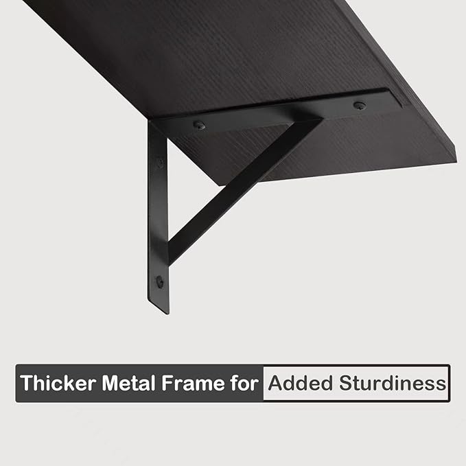 DINZI LVJ Long Wall Shelves, 47.3Inch Wall Mounted Shelves Set of 2, Extra Large Wall Storage Ledges with Sturdy Metal Brackets for Living Room, Bathroom, Bedroom, Kitchen, Espresso