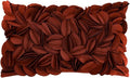 KINGROSE Handmade 3D Flower Soft Home Decorative Throw Pillow Case Rectangle Cushion Cover for Sofa Couch Chair Bed 12 x 20 Inches Solid Suede Rust Red
