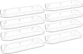 SpaceWhisper Floating Shelves for Wall, 8-Pack 15" Wall Shelves for Bathroom, Bedroom, Kitchen, Living Room, Display Hanging Shelf Organizer for Book, Picture Ledge, Figure Storage, Room Decor (Clear)