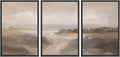 MUDECOR Framed Canvas Print Wall Art Serene Landscape Neutral Coastal Illustrations Realism Decorative for Living Room, Bedroom, Office - 24"x36"x3 Black