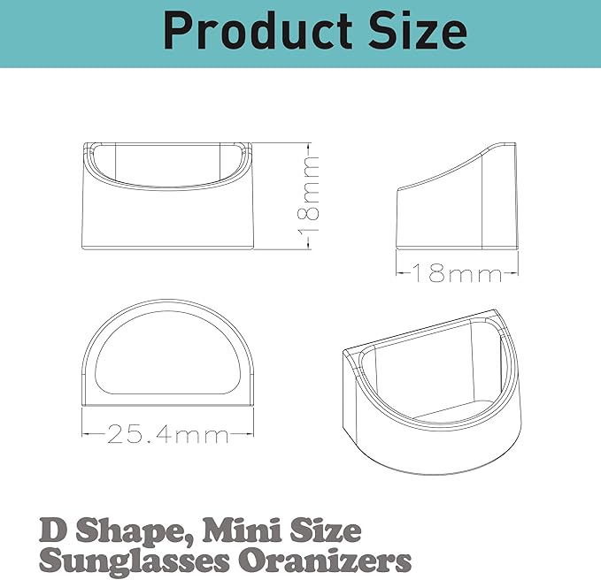 Sunglass Organizer 6 Pack, Glasses Holder & Eyeglass Holder for Eyewear, Sunglasses, Reading Glasses. Sunglass Holder for Home, Office, Car, Driver, Workshop. Glasses Accessories (Blue)