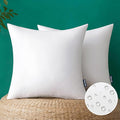 MIULEE Pack of 2 16x16 Inch Outdoor Pillow Inserts Waterproof Decorative Throw Pillow Insert, Square Lumbar Garden Pillow Form for Patio Sofa Couch
