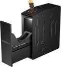 Gun Safe For Handgun, Biometric Slider Bedside Handgun Safe, Pistol Lock Case for Nightstand,Sliding Door Hand Gun Safe for Pistol -with 3 Quick Access Fingerprint, PIN Code, KEY
