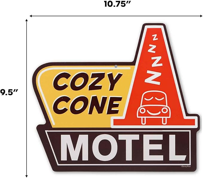 Disney Pixar Cars Cozy Cone Motel Metal Wall Sign - Fun Cars Decoration for Home
