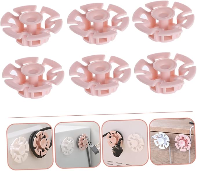 Gadpiparty 12pcs Cable Organizer Clips USB Cord Organizers Cord Management Box for Rv Holder Cable Winder