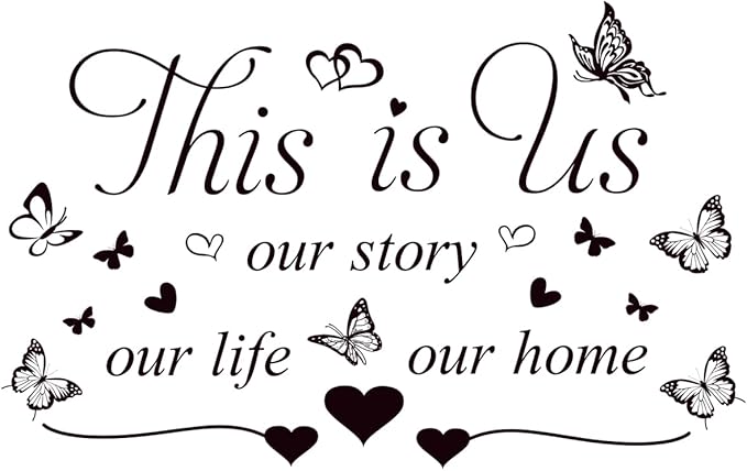 Inspirational Quote Wall Decals This is us a Little bit of Crazy Loud Whole lot of Love Wall Art Decal Vinyl Home Decoration Murals for Living Room Wall Stickers Bedroom Decor