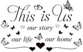 Inspirational Quote Wall Decals This is us a Little bit of Crazy Loud Whole lot of Love Wall Art Decal Vinyl Home Decoration Murals for Living Room Wall Stickers Bedroom Decor
