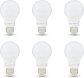 Amazon Basics Non-Dimmable LED Light Bulbs, Great Brightness, 40W Equivalent, 6W, E26 Standard Base, 2700K, 10,000 Hour Lifetime, Soft White A19, 6-Pack