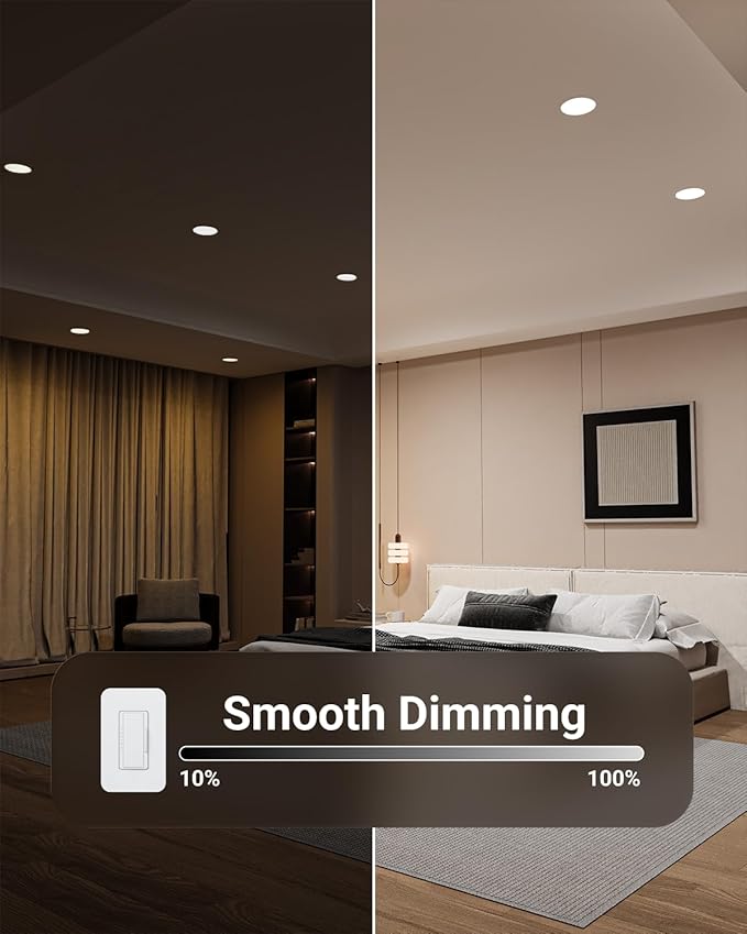 Sunco 12 Pack Recessed Lighting 6 Inch LED, Canless Ceiling Lights Slim with Junction Box, 1200 LM, 14W (100W Equivalent), 3000K Warm White, Dimmable, Wafer Thin, 50000 Lifetime Hours ETL.