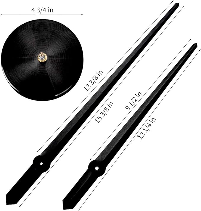AILILIFE 3D DIY Wall Clock Decor Sticker Mirror Frameless Large DIY Wall Clock Kit for Home Living Room Bedroom Office Decoration (Black)