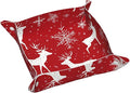 Tray Leather Valet Tray Deer Snowflakes Catchall Trays Key Organizer Night Stand Organizer Bedside Vanity Trays Decor for Entryway Table