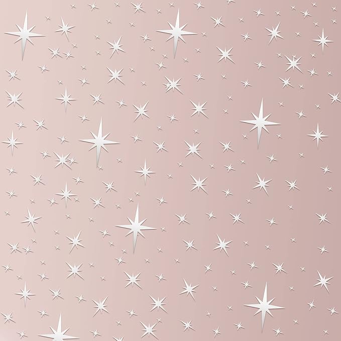 Zonon 82 Pieces Mirror Wall Stickers Star Wall Decals Decor Removable 3D Acrylic Mirror Star Setting Sticker for Ceiling Home Bedroom Living Room Girls Room Decor(Silver)