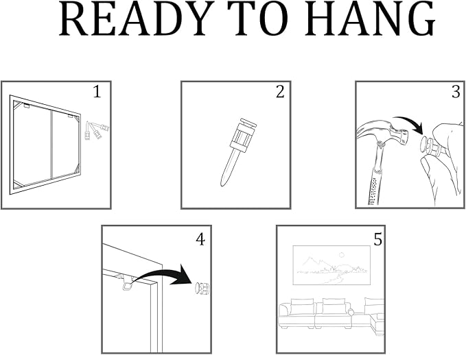 Abstract Canvas Wall Art - Large Framed Gray and Orange Paintings - Modern Wall Art Decor for Living Room & Office - Includes Pictures for Home Decoration Artwork for Bedroom 24×48IN