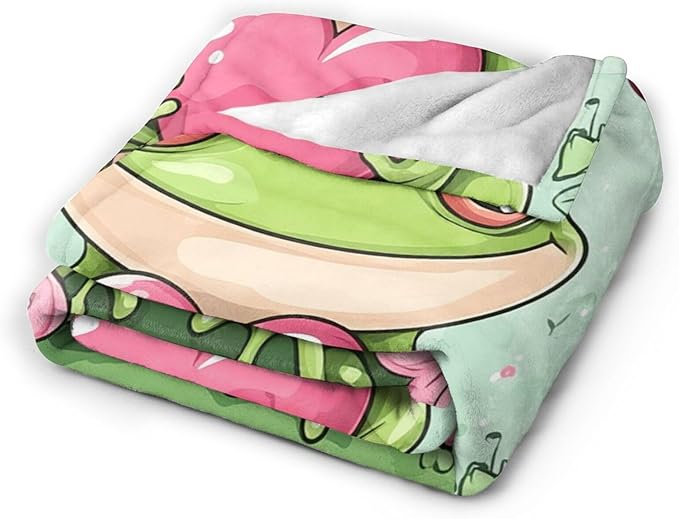 Frog Gifts Warm Cozy Cute Throw Blanket Soft Lightweight Fleece Plush Fuzzy Blanket for Girls Women Kids Adults Bed Decor 40"X50"