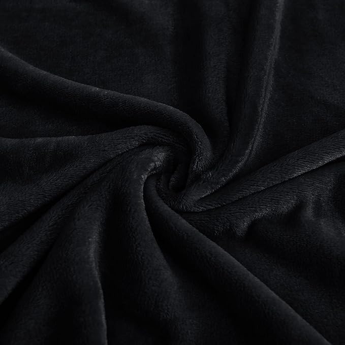 StangH Fleece Bed Blanket King Size - Plush Soft Cozy Bed Blankets All Seasons Suitable, Luxury Microfiber Blanket for Babies/Pets, (King Size 108 x 90, Black)