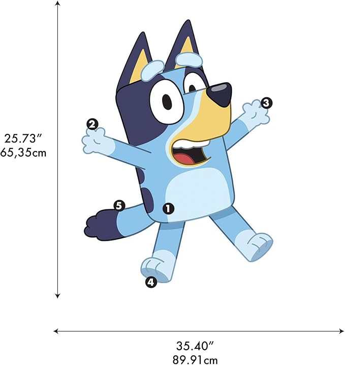 RoomMates Bluey Peel and Stick Giant Wall Decals, RMK5458GM