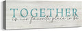 Family Wall Signs Decor Together is Our Favorite Place to Be Inspirational Quotes Wall Plaque Rustic Farmhouse Motivational Canvas Prints Wall Art for Living Room Bedroom Entryway Office Home Decor