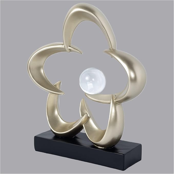 Abstract Sculpture Art Home Decor Accents Modern Decorative Objects for Living Room Shelf Coffee Table TV Stand Cabinet Office Decor Accents (Gold A)